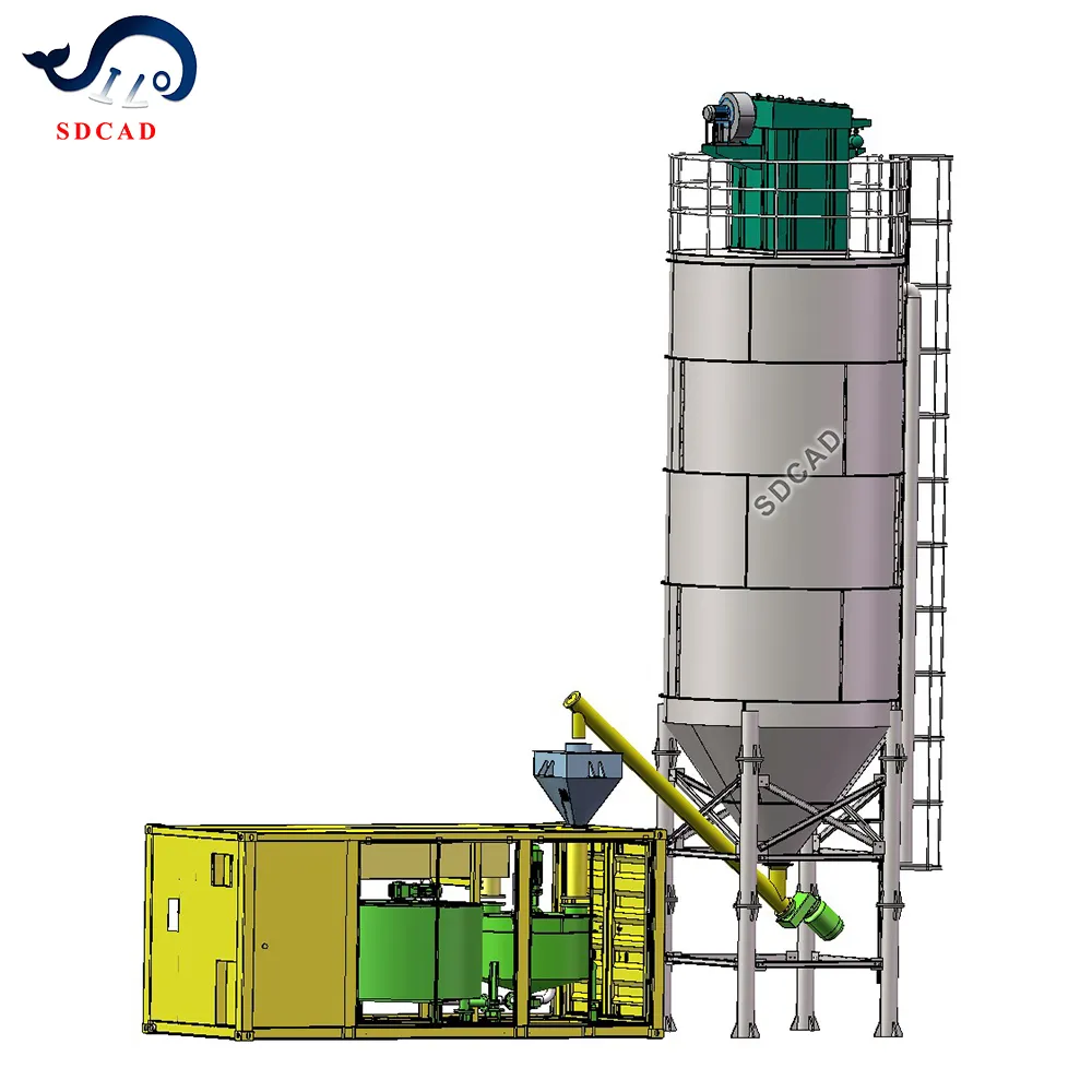 SDCAD GM Planta mezcladora de cemento y bentonita de agua de planta de lechada de chorro de agitación mecánica integrada