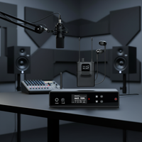 Système de monitoring de scène sans fil stéréo intra-auriculaire professionnel WX400 avec capteur infrarouge pour karaoké et performances live