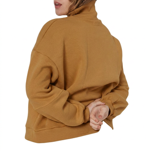 Pull à col montant confortable pour femmes, vêtements d'hiver, sweat-shirt décontracté à col montant pour femmes, matière polaire épaisse et chaude - Product Image 5