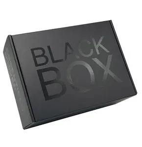 Campione gratuito abbigliamento nero scatola Mailer Logo UV personalizzato Skincare Beauty Delivery Box parrucche scatola di cartone per scarpe tazza rasoio imballaggio