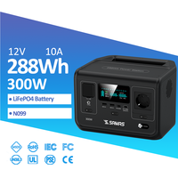 Station d'alimentation portable SAMAS N099 300W, générateur solaire MPPT, batterie LiFePO4, onduleur à onde sinusoïdale pure, camping, camping-car, extérieur, urgence