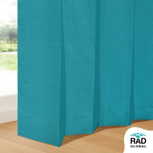 Achetez des rideaux d'extérieur imperméables de qualité supérieure en turquoise, au style côtier vibrant, pour les espaces extérieurs modernes - Product Image 5