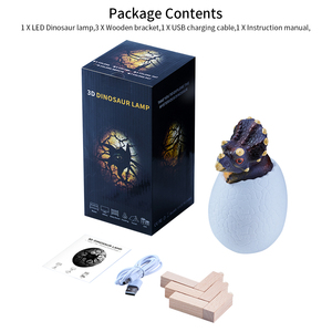 مصابيح ليلية ثلاثية الأبعاد على شكل ديناصورات لديكور الطاولة، أضواء ديناصورات، إضاءة ليلية صغيرة بتقنية LED - Product Image 5