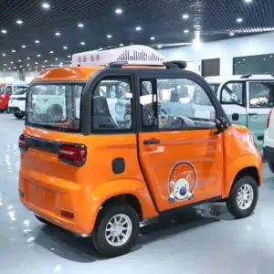2024 New Energy Mini EV Car 4WD 4-Seater With 1000W Motor Low Cost Small Electric Vehicle Featuring Disc Brake