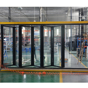 Puerta <span class=keywords><strong>Plegable</strong></span> Exterior <span class=keywords><strong>Vertical</strong></span> de Aluminio, Puertas y Ventanas de Aluminio, Puerta <span class=keywords><strong>Plegable</strong></span> de Patio de Vidrio y Aluminio - Product Image 5