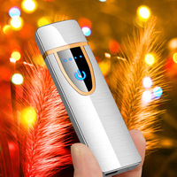 Nouveau tactile USB briquet Rechargeable briquet coupe-vent USB électronique allume-cigare accessoires de fumée cadeau torche briquet