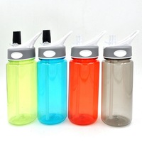 Bouteilles d'eau Tritan 600 ml, Carafe à eau élégante avec mots de motivation, Grande bouteille d'eau motivante avec marqueur de temps