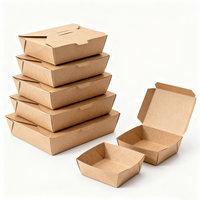 Barquettes pour frites, boîtes à emporter pour nouilles et sushis, écologiques, sans BPA, boîtes en papier de taille personnalisée