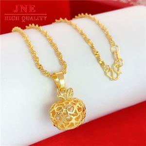 Collar de clavícula de manzana hueca de oro de Vietnam de imitación de moda japonesa y coreana para mujer Europa y América transfronteriza - Product Image 1