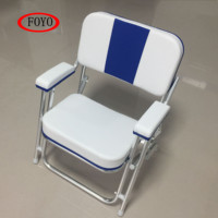 Siège de bateau pliable en acier inoxydable Foyo avec logo personnalisé, chaise marine pliable avec tuyau résistant