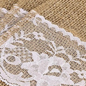 Porta Cubiertos de Lino con Encaje Plateado para Navidad, Bodas y Fiestas - Product Image 2