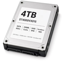 Disque dur de surveillance SATA 4 To ST4000VX015 CMR pour stockage vidéo et enregistrement 24/7, compatible NVR/DVR pour le bureau