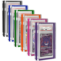 Boîte de protection transparente magnétique en acrylique coloré pour cartes Pokémon gradées PSA