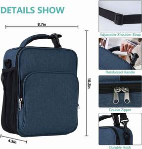 Lonchera Aislada para Hombres y Mujeres, Bolsa de Almuerzo Pequeña a Prueba de Fugas con Correa de Hombro Ajustable - Product Image 2
