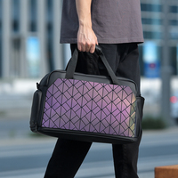 Sac de Voyage Tendance Oxford avec Fermeture Éclair, Grande Capacité 20-35L, Compartiment à Chaussures, Séparation Humide/Sèche, Sac à Main Moderne pour Affaires et Loisirs