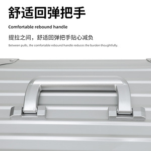 Maleta de mano de aleación de aluminio y magnesio de 12 pulgadas, estuche metálico duradero con cerradura para viajes de ocio. - Product Image 5