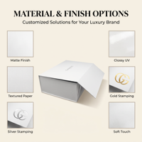 Boîte pliable en papier blanc grand format avec fermeture magnétique, matériaux recyclés, logo personnalisé de luxe, pour l'emballage de vêtements, de t-shirts et de chaussettes
