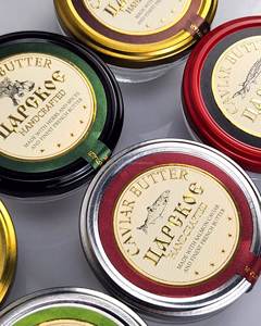 Etiquetas Personalizadas con Logotipo Holográfico para Latas de Caviar, Resistentes al Agua, de Grado Alimenticio, con Estampado en Relieve 3D en Lámina Dorada - Product Image 6