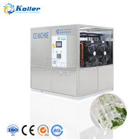 Machine à glaçons Koller 1 tonne avec système de contrôle PLC et pédale de commande