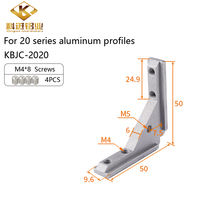 Connecteur de profilé en aluminium, support de panneau, quincaillerie de montage, triangle pour profilé en aluminium à fente en T ou en V 2020/3030/4040