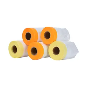 Film Shrink Transparent Automotive Paint Covering Yellow Paper Painting Masking Tape