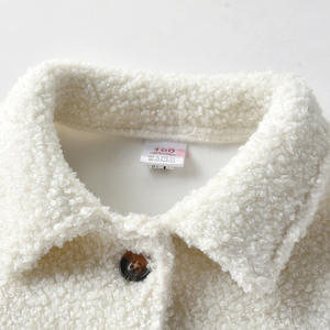 Vêtements d'hiver en gros pour enfants, manteaux blancs de marque pour bébés filles avec doublure en polaire de Chine - Product Image 3