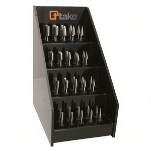 Kit de 40 fraises rotatives coniques en carbure, tige de 6 mm, coupe Z6 - Product Image 2