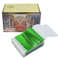 Lot de 2000 feuilles d'imitation or et argent multicolores, format carré 3,5x3,5 pouces, pour dorure artistique et fournitures d'artisanat