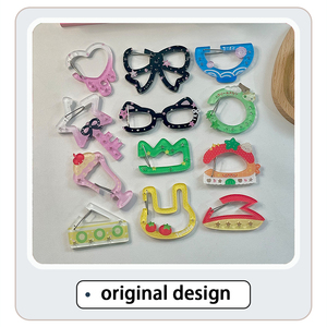 Carabiner Akrilik Kustom Desain Logo Kustom Cetak Berkualitas Tinggi Bentuk Kustom Gantungan Kunci Akrilik <span class=keywords><strong>Anime</strong></span> Jepang - Product Image 5