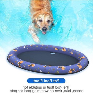 Flotador inflable para perros Lan Hua de 140x95cm, color morado, anillo de natación para mascotas, para jugar en el agua al aire libre. - Product Image 4