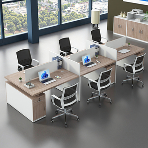 Bàn làm việc dạng mô-đun bằng gỗ cho trung tâm cuộc gọi hiện đại, cấu tạo bền chắc và lắp ráp dễ dàng, dành cho 4-6 người - Product Image 3