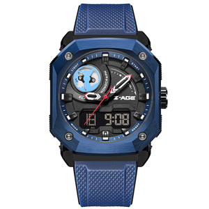 Montre de sport analogique-numérique à quartz pour homme, de luxe, multifonctionnelle, en métal, avec date, lumière LED, étanche 3ATM - Product Image 5
