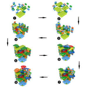 Bambini pista mattoni gioco building blocks plastica marmo labirinto giocattolo educativo - Product Image 3