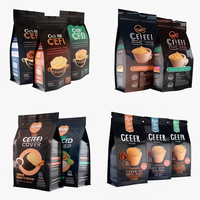 Sac en plastique à fond carré avec fermeture éclair et soufflet inférieur, emballage pour aliments pour animaux de compagnie avec poignée