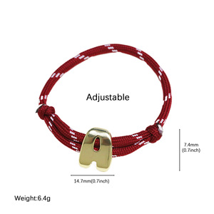 Cross-Biên Giới Hot-Bán Dây Đồng Hợp Kim Cao Đánh Bóng 26 Chữ Tiếng Anh Handmade Dệt Vòng Đeo Tay - Product Image 5