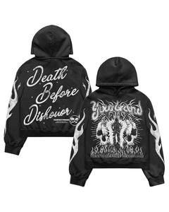 Yourbrand <b>Men's</b> Hooded Sweatshirt Black Oversized Streetwear Print Fleece Autumn Wear <b>Men</b> <b>Lightweight</b> <b>Hoodie</b> For Outdoor - Product Image 4