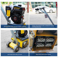 GZD OEM Scarificateur à béton thermique 13 CV, Fraiseuse de surface à essence, Machine de fraisage routier à marche automatique