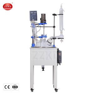 Reactor de destilación al vacío de 50l con reactores de vidrio con camisa automática con columna de destilación - Product Image 1