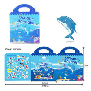 <span class=keywords><strong>Libro</strong></span> <span class=keywords><strong>de</strong></span> pegatinas lavable y reutilizable con temática Oceánica para niños, <span class=keywords><strong>libro</strong></span> <span class=keywords><strong>de</strong></span> calcomanías para actividades infantiles - Product Image 5