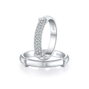 ファッション925シルバー ジュエリー 結婚指輪 婚約指輪 高級ブランド 電気メッキ メンズ レディース カップル 925スターリングシルバーリング - Product Image 3