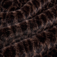 Veste de luxe en fausse fourrure marron imprimé léopard, manteau d'hiver chaud et doux en peluche, col large, style décontracté, vêtement d'extérieur tendance, vente en gros OEM