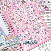 Livre d'autocollants en acrylique Kawaii 1000 pièces découpées à la forme, motif étoile de dessin animé, imperméable, pour Halloween, album, carnet, DIY, scrapbooking, journal