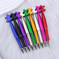 Stylos à bille rétractables en plastique personnalisés à bas prix, couleur bonbon, logo imprimé sur mesure, pour le bureau/l'école/les cadeaux