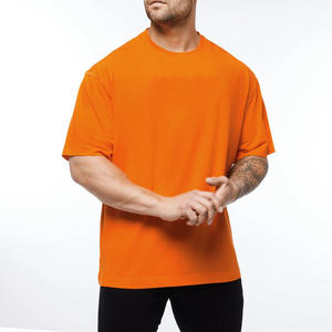 Plus Size Kurzarm Großhandel Herren Dropped Shoulder T-Shirts Custom Logo - Product Image 1