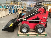 Mini chargeuse compacte à essence diesel 23HP HT380 Petit chargeur frontal Support à chenilles en caoutchouc hydraulique sur chargeur