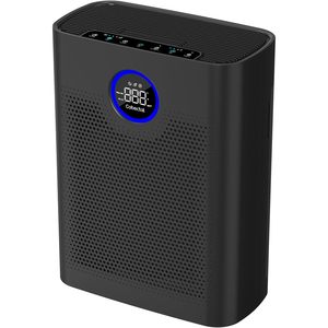 เครื่องฟอกอากาศ แผ่นกรอง HEPA 250 ลบ.ม./ชม. เซ็นเซอร์ PM2.5 จอแสดงผลอัจฉริยะ พกพาสะดวกสำหรับใช้ในบ้าน สีดำ - Product Image 1