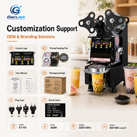 Scelleuse automatique de gobelets commerciale 220V 50Hz, machine électrique de scellage de film pour cafés de thé au lait, boissons à emporter et restaurants