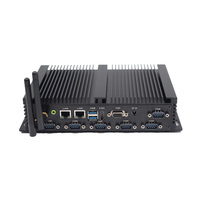 HYSTOU Nouveau Mini PC industriel 6 RS232 COM HD VGA Core I7 8550U/i5 8250U Linux Win 10/11 4GB DDR4 SSD Ordinateur de bureau sans ventilateur