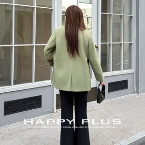 Blazer croisé grande taille pour femme Runqi, vert forêt, en sergé, col cranté, couleur unie, style décontracté N8235 - Product Image 3