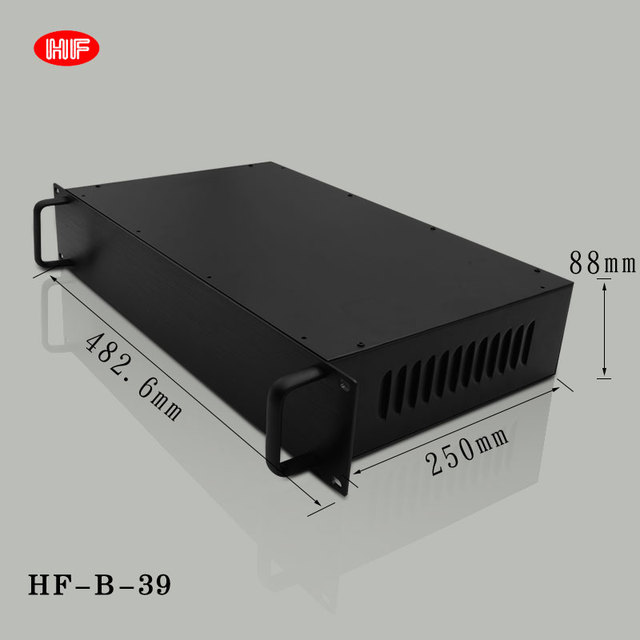 Factory Customized Black Electronic Rack Panel Metal Rackmount 2U 19inch Chassis Server Case Cabinet Enclosure